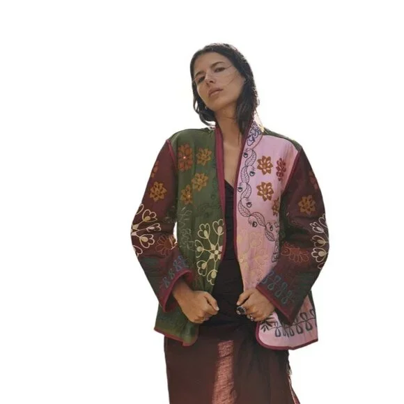 ZARA EMBROIDERED JACKET MULTICOLOURED SIZE XS | 7521/053 - Picture 2 of 4